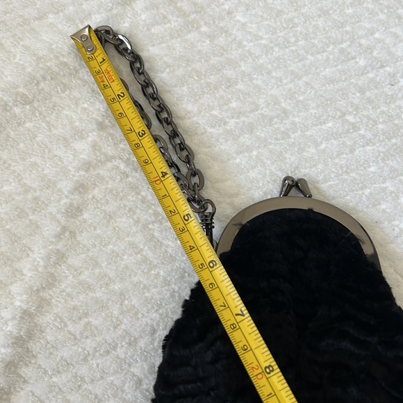 Nine West faux fur mini bag with leopard print interior - Picture 7 of 7